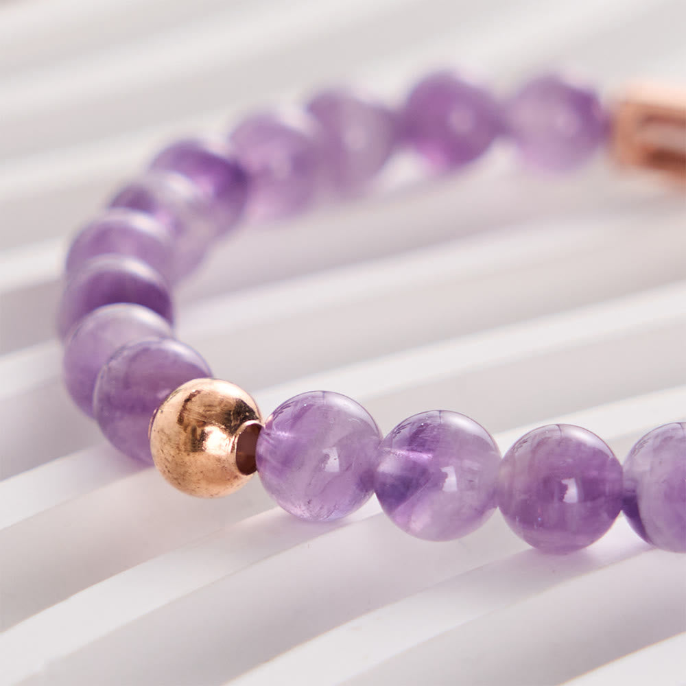 SolaceBeads Amethyst Faith Bracelet, Engraved "FOR GOD SO LOVED THE WORLD": Grace for Daily Life - image 2