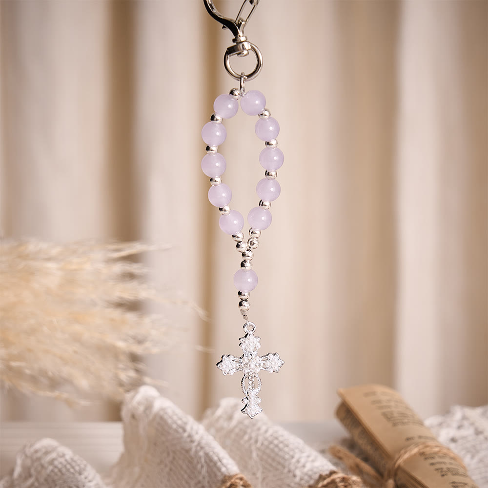 SolaceBeads Multi‑Color Glass Bead Keychain: Carry Faith In Your Daily Prayer - image 13