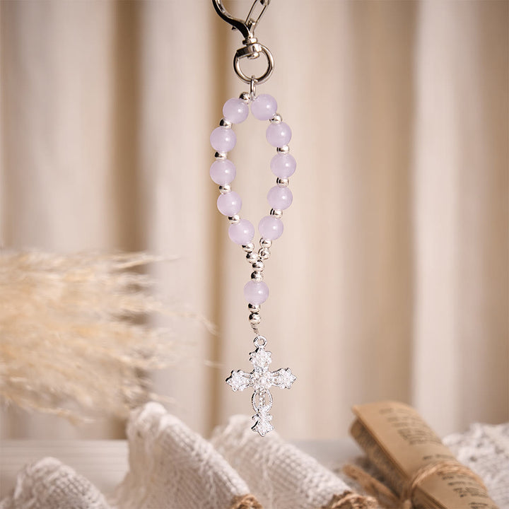 SolaceBeads Multi‑Color Glass Bead Keychain: Carry Faith In Your Daily Prayer - image 13