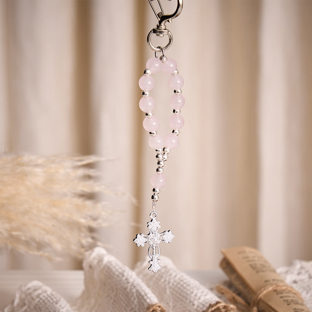SolaceBeads Multi‑Color Glass Bead Keychain: Carry Faith In Your Daily Prayer - image 14