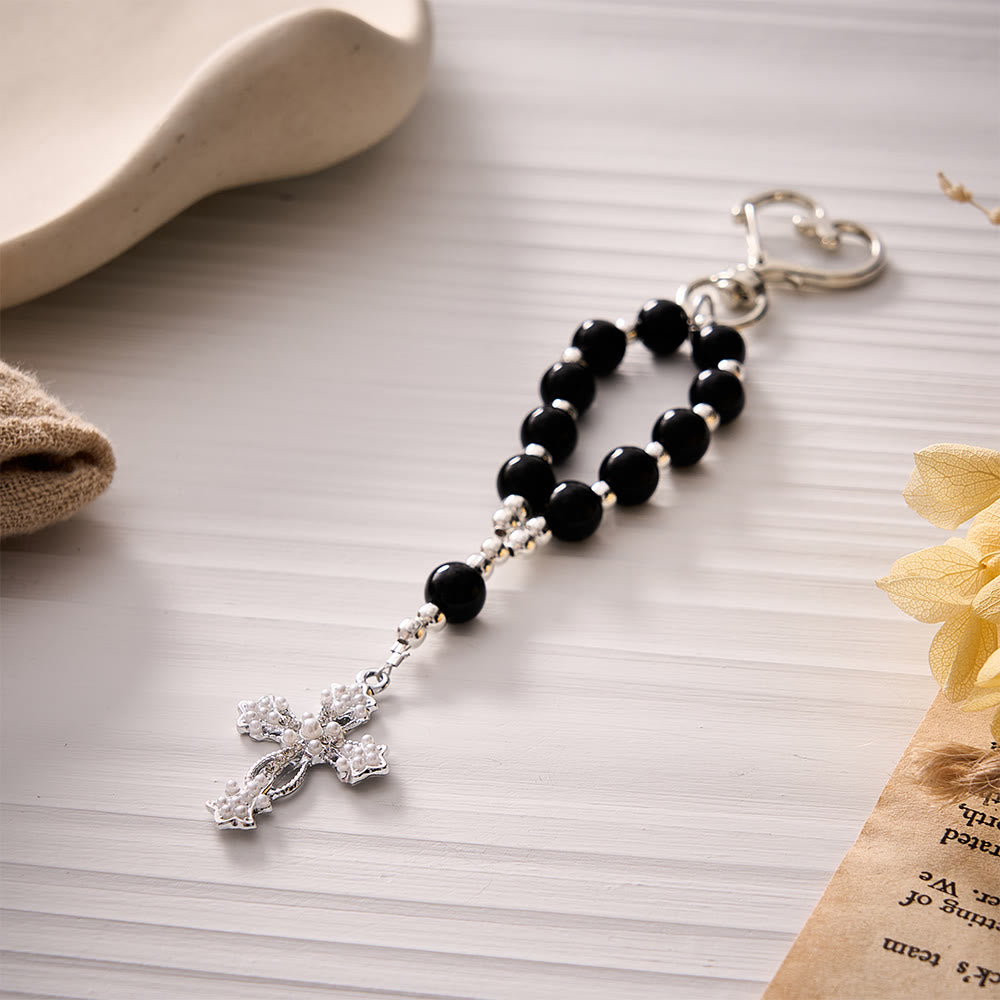 SolaceBeads Multi‑Color Glass Bead Keychain: Carry Faith In Your Daily Prayer - image 8
