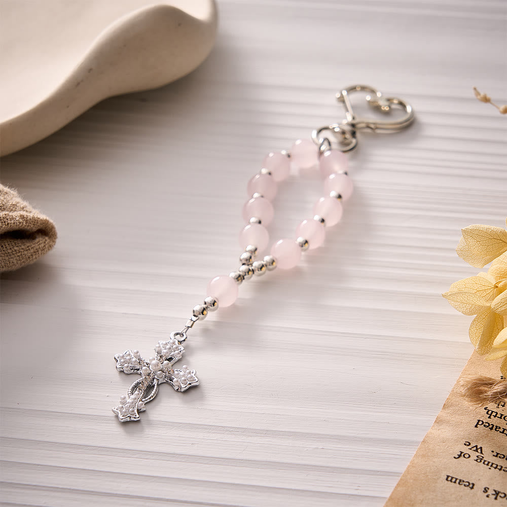 SolaceBeads Multi‑Color Glass Bead Keychain: Carry Faith In Your Daily Prayer - image 6