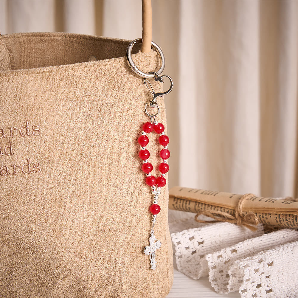 SolaceBeads Multi‑Color Glass Bead Keychain: Carry Faith In Your Daily Prayer - image 11