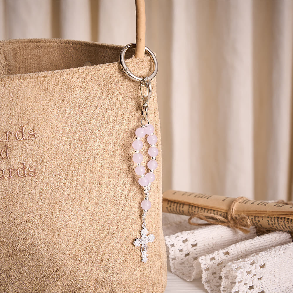 SolaceBeads Multi‑Color Glass Bead Keychain: Carry Faith In Your Daily Prayer - image 9