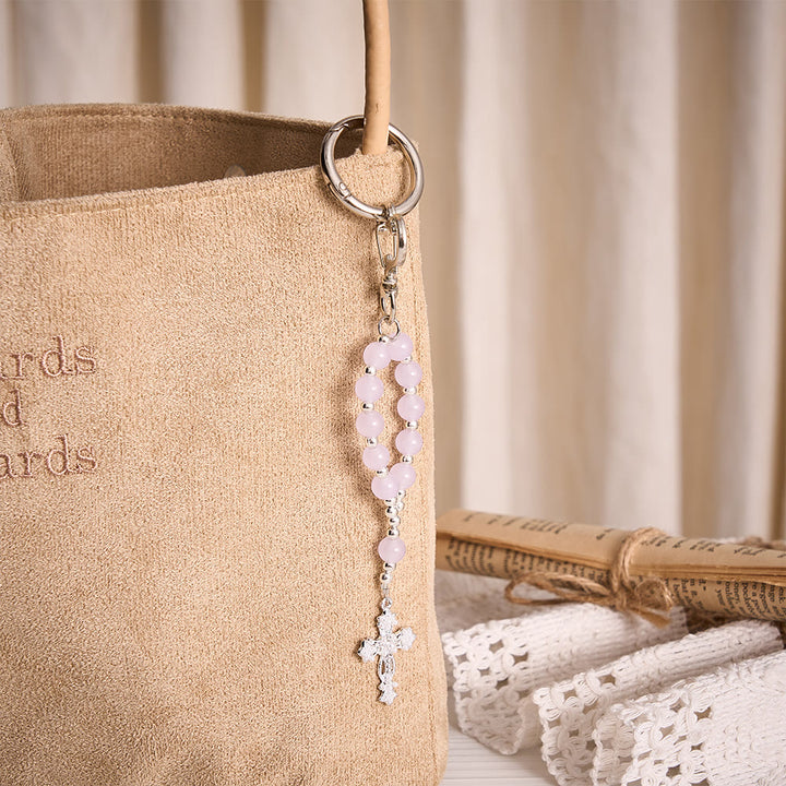 SolaceBeads Multi‑Color Glass Bead Keychain: Carry Faith In Your Daily Prayer - image 9
