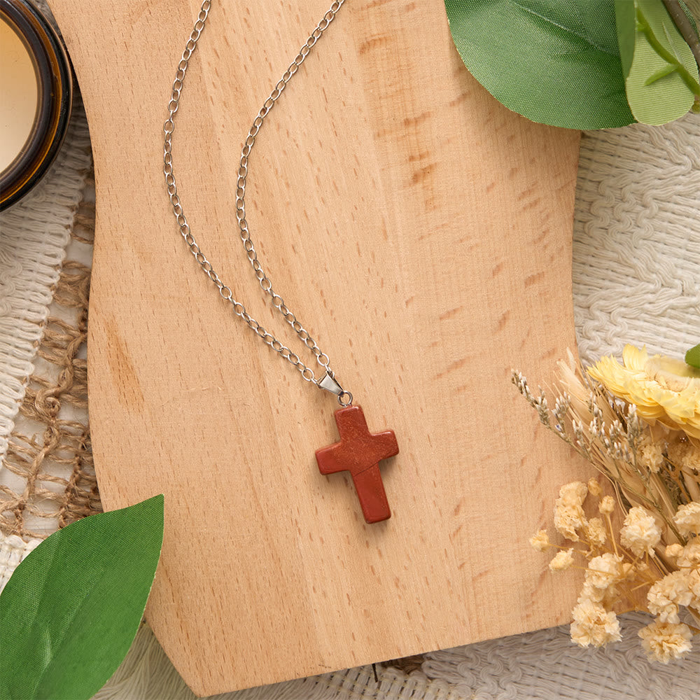 Solacebeads Natural Carved Stone Cross Necklace: Timeless Faith In Natural Gemstone - image 8