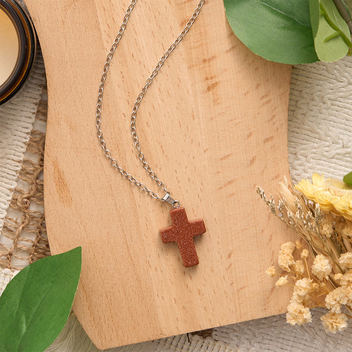 Solacebeads Natural Carved Stone Cross Necklace: Timeless Faith In Natural Gemstone - image 7