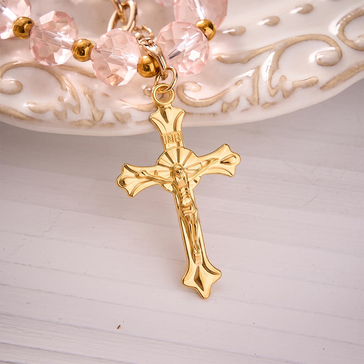 SolaceBeads Red‑Pink Crystal Keychain: Brilliant Sparkle For Your Daily Prayer - image 10