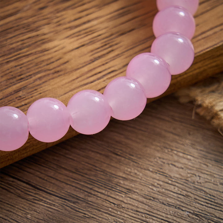 SolaceBeads Soft Pink Beaded Back‑to‑School Bracelet : Gentle Faith for School Life - image 1