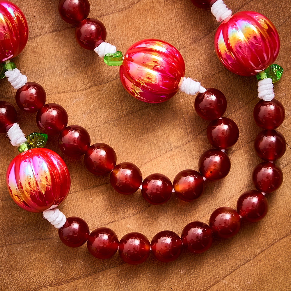 SolaceBeads Carnelian Stone Rosary: Autumn Pumpkin Beads For Seasonal Prayer - image 4