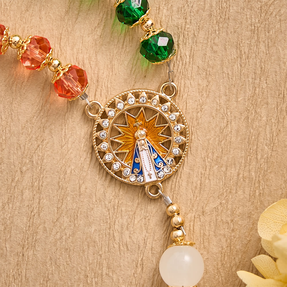 SolaceBeads Autumn‑Tone Crystal Rosary: Sparkling Multicolor Beads For Devout Worship - image 5