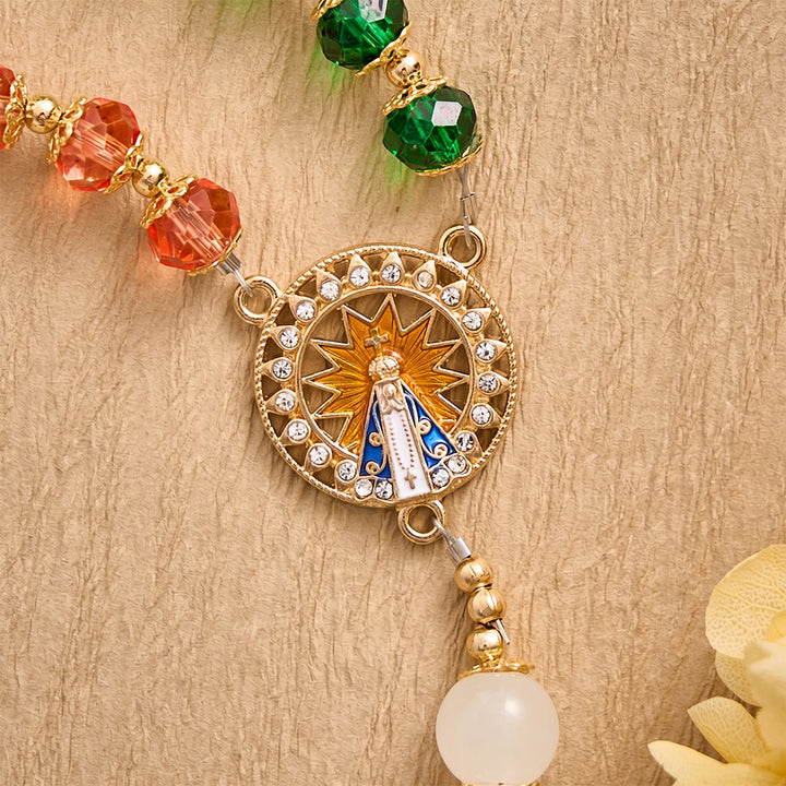 SolaceBeads Autumn‑Tone Crystal Rosary: Sparkling Multicolor Beads For Devout Worship - image 5