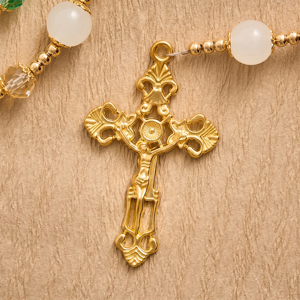 SolaceBeads Autumn‑Tone Crystal Rosary: Sparkling Multicolor Beads For Devout Worship - image 6