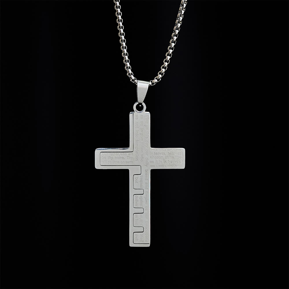 SolaceBeads Puzzle‑Spliced Cross Necklace With Lord&