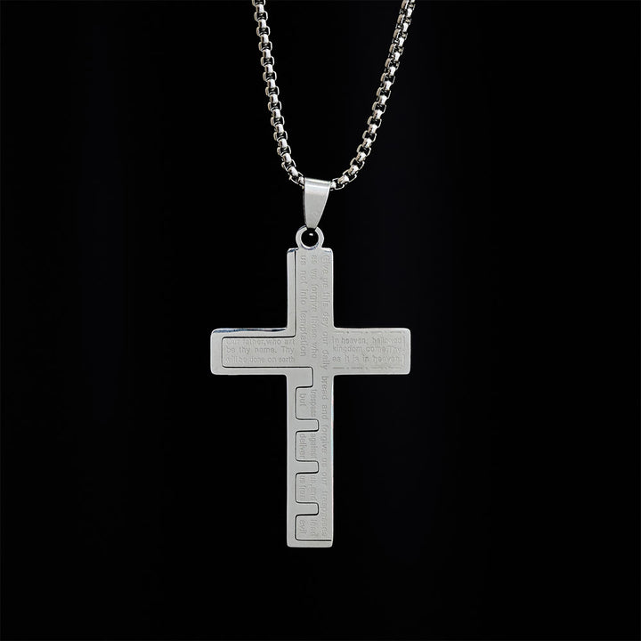 SolaceBeads Puzzle‑Spliced Cross Necklace With Lord&