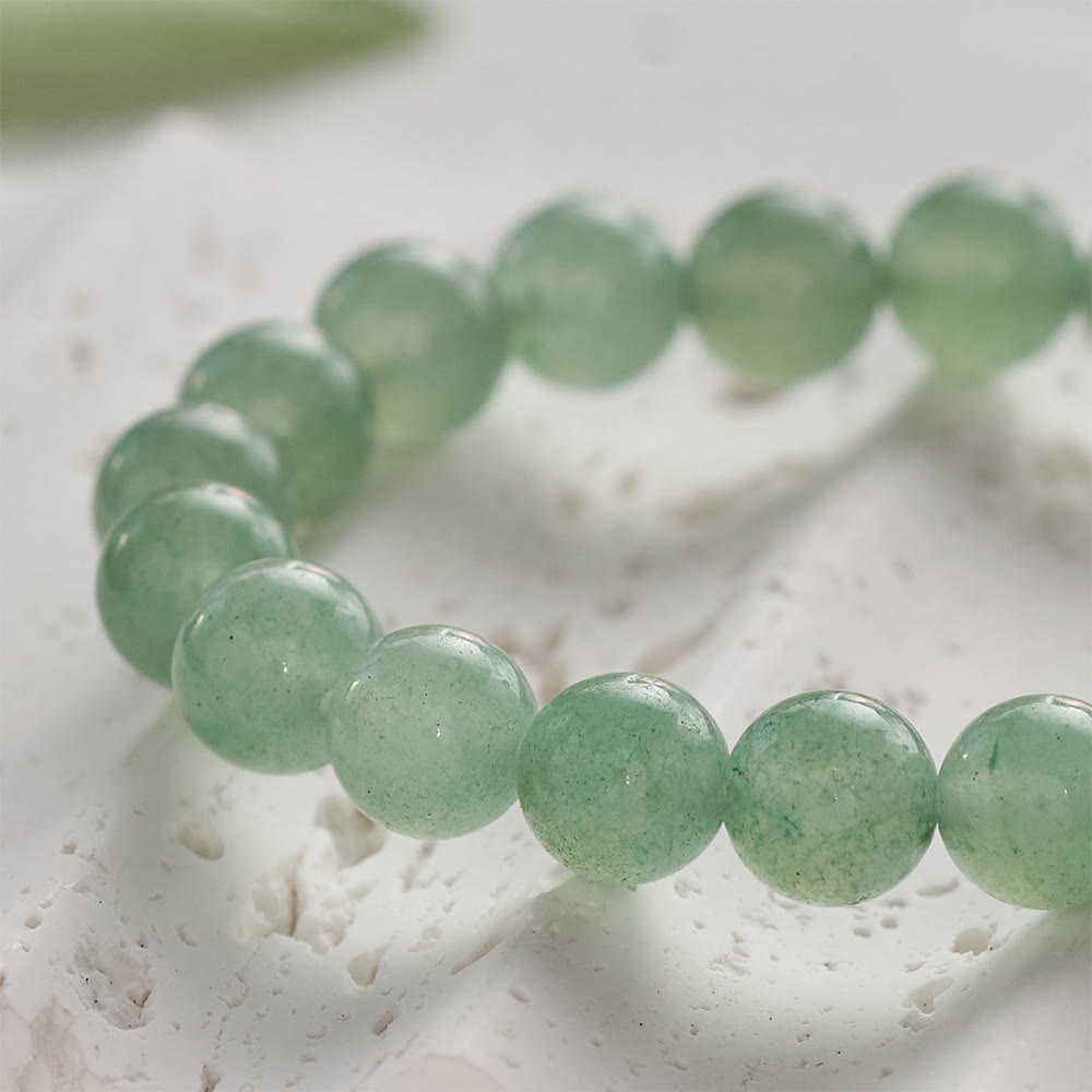 SolaceBeads Green Aventurine Bracelet With Crystal Cross &amp; RENEWAL Tag: Grace Of Spiritual Renewal - image 2