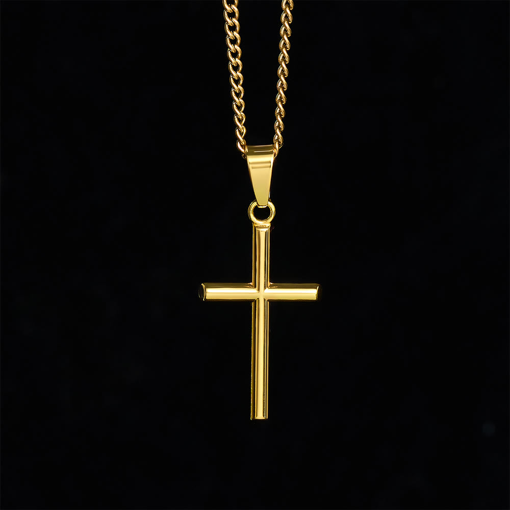 SolaceBeads Simple Cross Necklace, Faith‑Centered Pendant in Gold &amp; Silver Tone - image 8