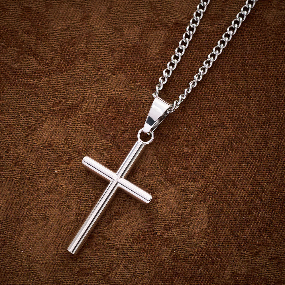 SolaceBeads Simple Cross Necklace, Faith‑Centered Pendant in Gold &amp; Silver Tone - image 5