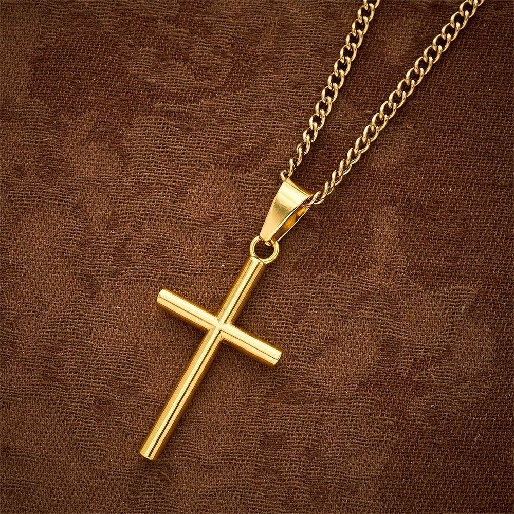 SolaceBeads Simple Cross Necklace, Faith‑Centered Pendant in Gold &amp; Silver Tone - image 6