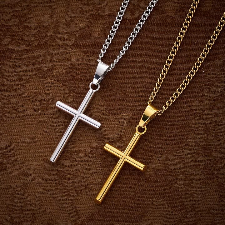 SolaceBeads Simple Cross Necklace, Faith‑Centered Pendant in Gold &amp; Silver Tone - image 4