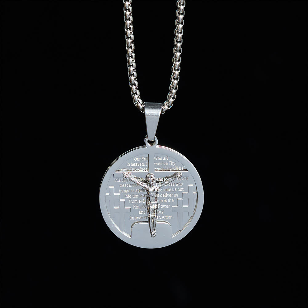 SolaceBeads Retro Round Jesus Figure Pendant Necklace, Multi‑Tone Fashion Accessory - image 13