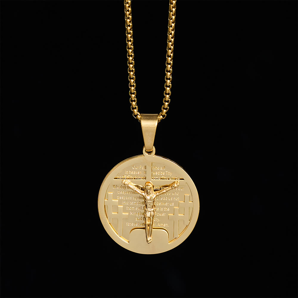 SolaceBeads Retro Round Jesus Figure Pendant Necklace, Multi‑Tone Fashion Accessory - image 14