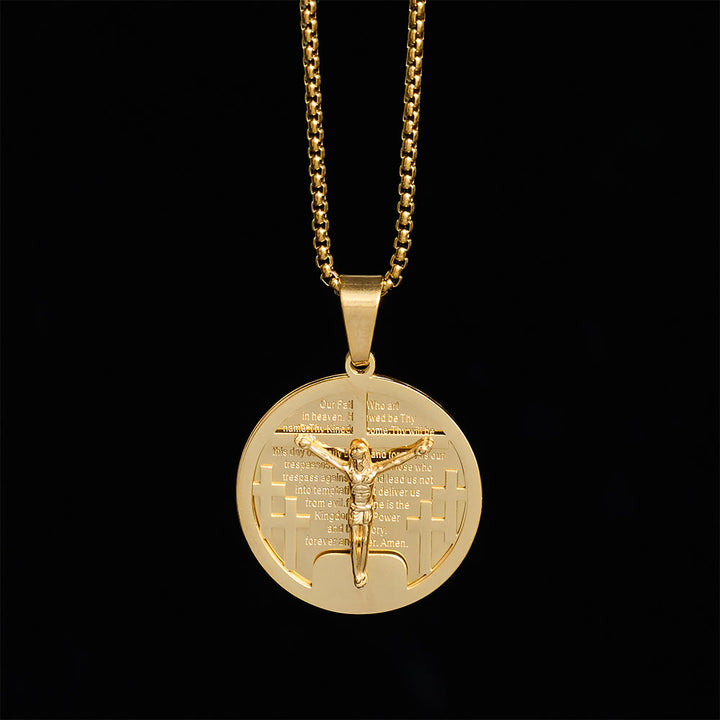 SolaceBeads Retro Round Jesus Figure Pendant Necklace, Multi‑Tone Fashion Accessory - image 14