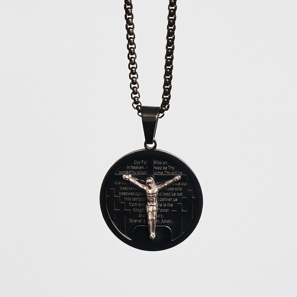 SolaceBeads Retro Round Jesus Figure Pendant Necklace, Multi‑Tone Fashion Accessory - image 15