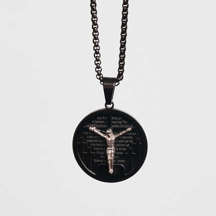 SolaceBeads Retro Round Jesus Figure Pendant Necklace, Multi‑Tone Fashion Accessory - image 15