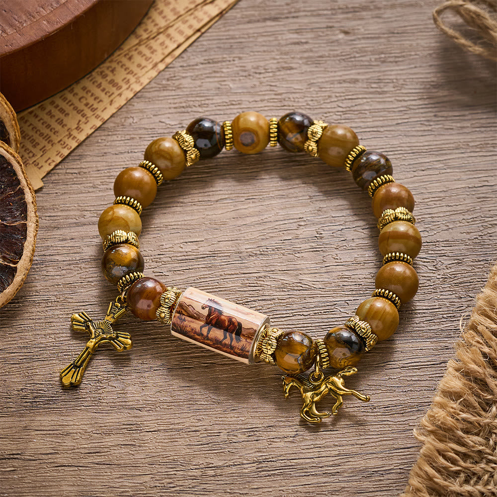 SolaceBeads Western Horse Bracelet, Courage‑Guard Themed Beaded Bracelet For Daily Wear - image 3