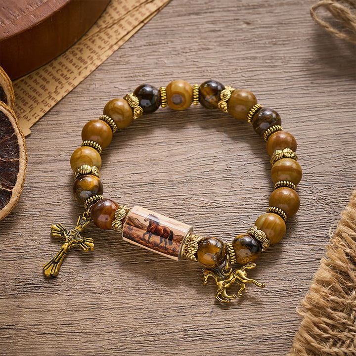 SolaceBeads Western Horse Bracelet, Courage‑Guard Themed Beaded Bracelet For Daily Wear - image 3