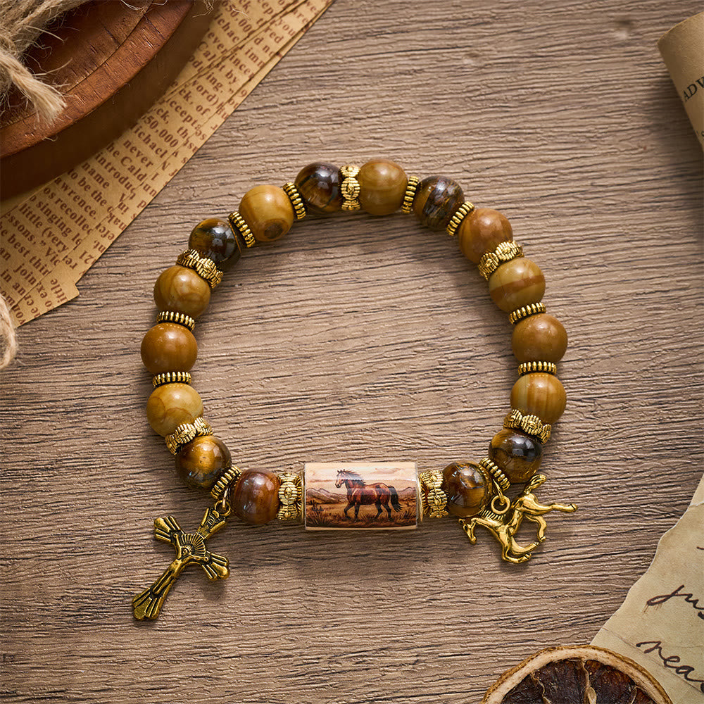 SolaceBeads Western Horse Bracelet, Courage‑Guard Themed Beaded Bracelet For Daily Wear - image 13