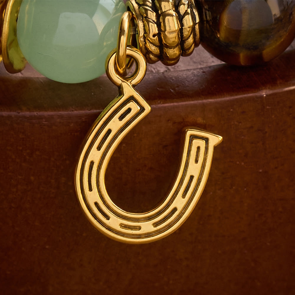 SolaceBeads Western Courage Beaded Bracelet, Horse‑Themed Mixed Natural Stone Jewelry - image 6