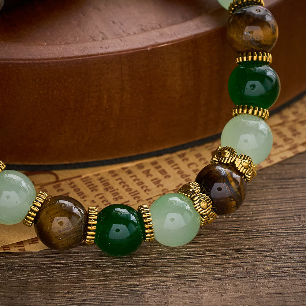 SolaceBeads Western Courage Beaded Bracelet, Horse‑Themed Mixed Natural Stone Jewelry - image 2