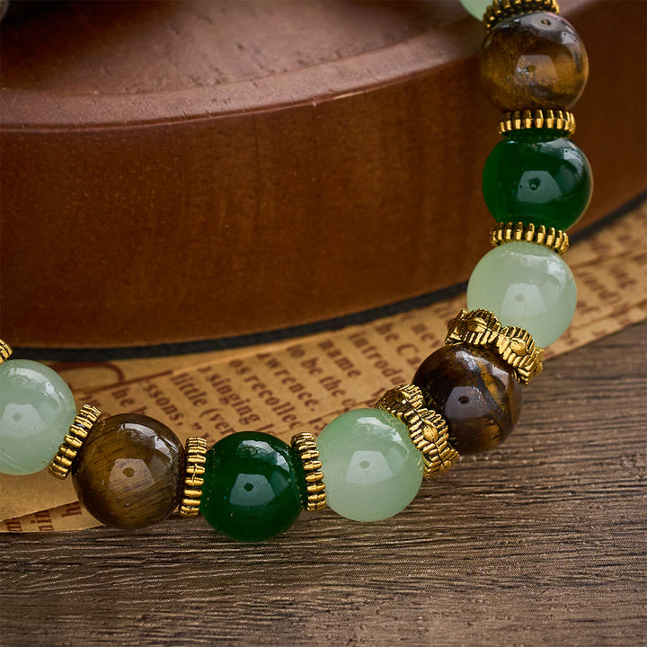 SolaceBeads Western Courage Beaded Bracelet, Horse‑Themed Mixed Natural Stone Jewelry - image 2
