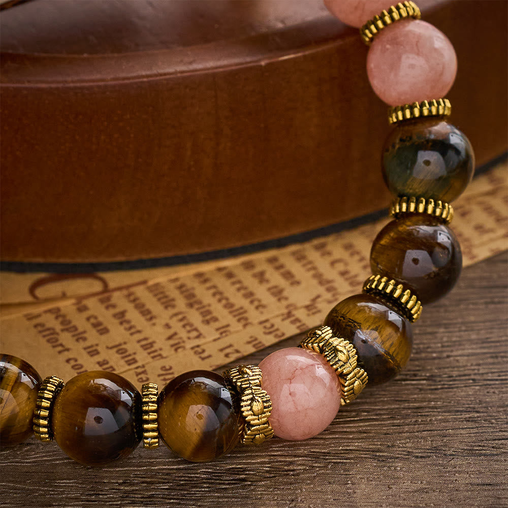 SolaceBeads Western Courage Beaded Bracelet, Horse‑Themed Mixed Natural Stone Jewelry - image 3