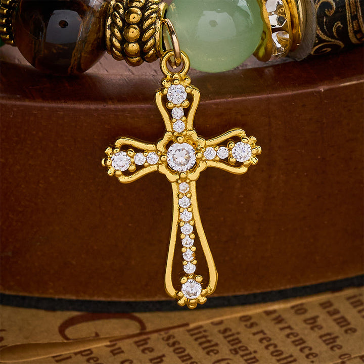 SolaceBeads Western Courage Beaded Bracelet, Horse‑Themed Mixed Natural Stone Jewelry - image 8