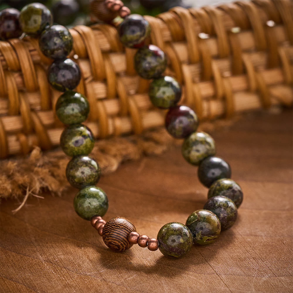 SolaceBeads Dragon Blood Rosary Bracelet With St.Benedict Crucifix: Earth‑Rooted Devotion - image 1