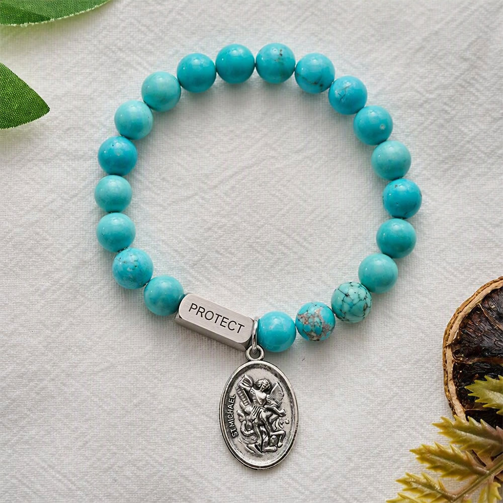 SolaceBeads St.Michael Turquoise Bracelet: Divine Protect for Faith‑Filled Days - image 7