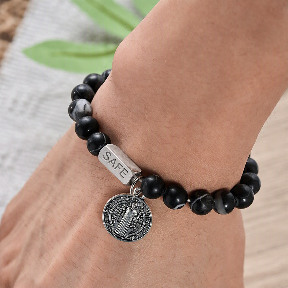 SolaceBeads Zebra Jasper St.Benedict Bracelet: Safe Shelter for Your Daily Prayer - image 1