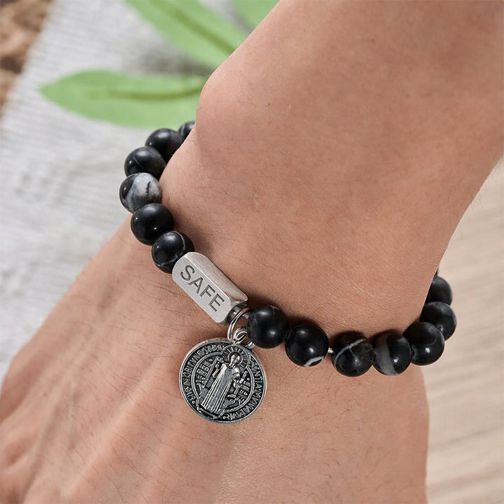 SolaceBeads Zebra Jasper St.Benedict Bracelet: Safe Shelter for Your Daily Prayer - image 1