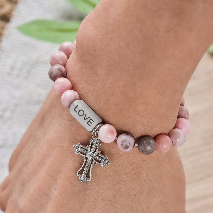 SolaceBeads Pink Zebra Jasper Bracelet: Sacred Love for Your Daily Prayer - image 1