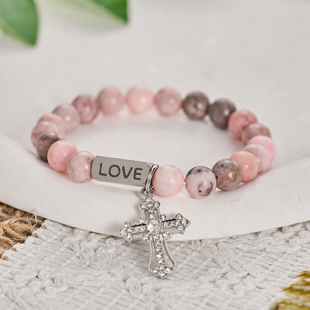 SolaceBeads Pink Zebra Jasper Bracelet: Sacred Love for Your Daily Prayer - image 2