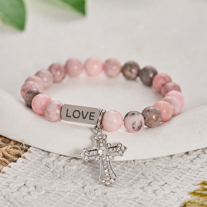 SolaceBeads Pink Zebra Jasper Bracelet: Sacred Love for Your Daily Prayer - image 2