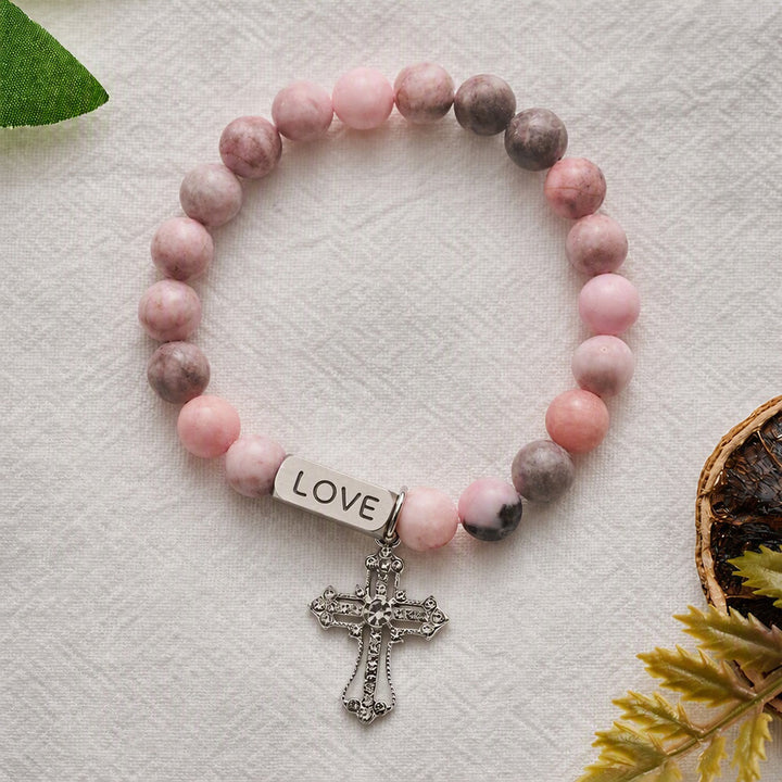 SolaceBeads Pink Zebra Jasper Bracelet: Sacred Love for Your Daily Prayer - image 7