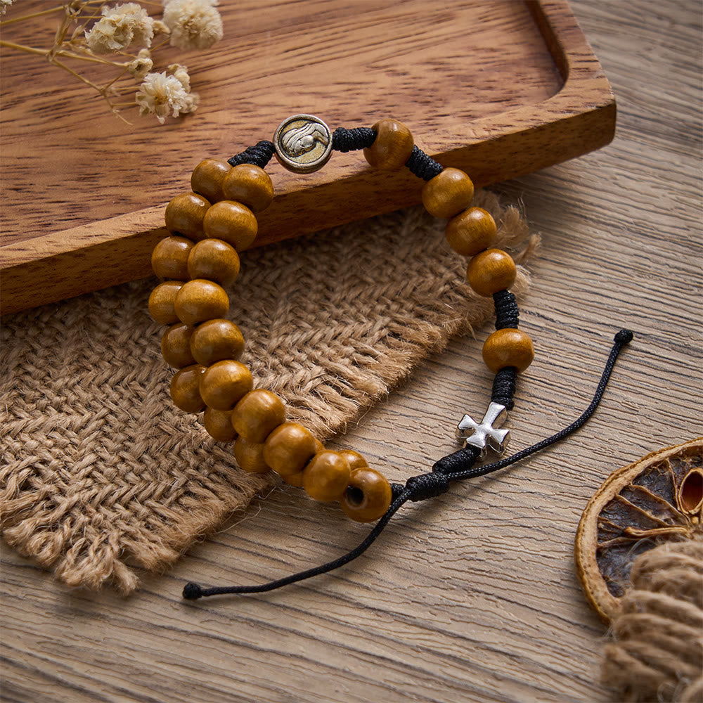 SolaceBeads Adjustable Rosewood Bracelet : Faith for Every Quiet Prayer - Rosewood - image 0