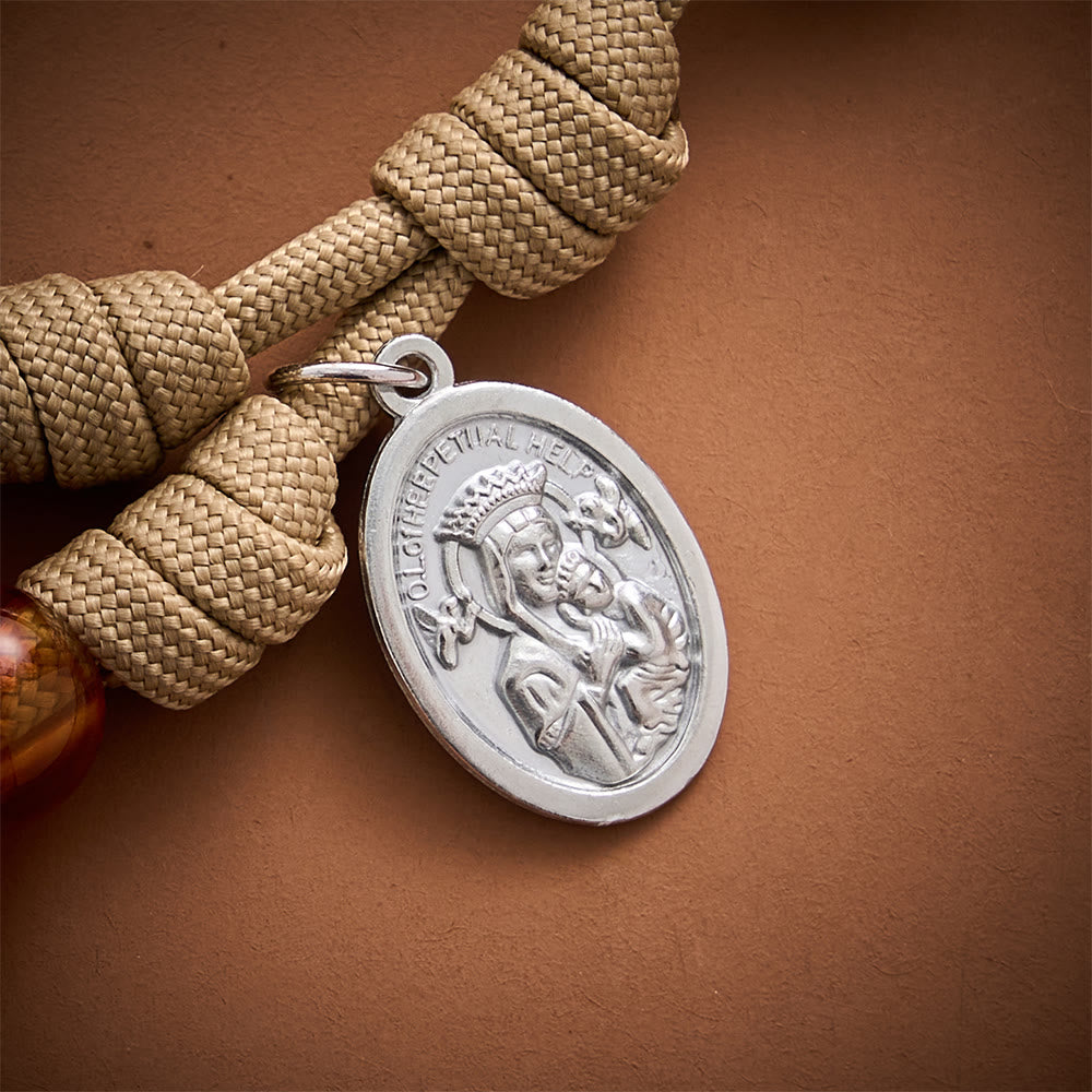 SolaceBeads Amber Bead Artistic Rosary: Faith Illuminates Every Prayer - image 6