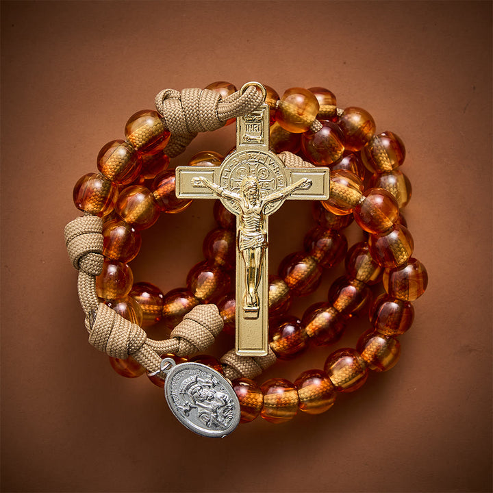 SolaceBeads Amber Bead Artistic Rosary: Faith Illuminates Every Prayer - image 8