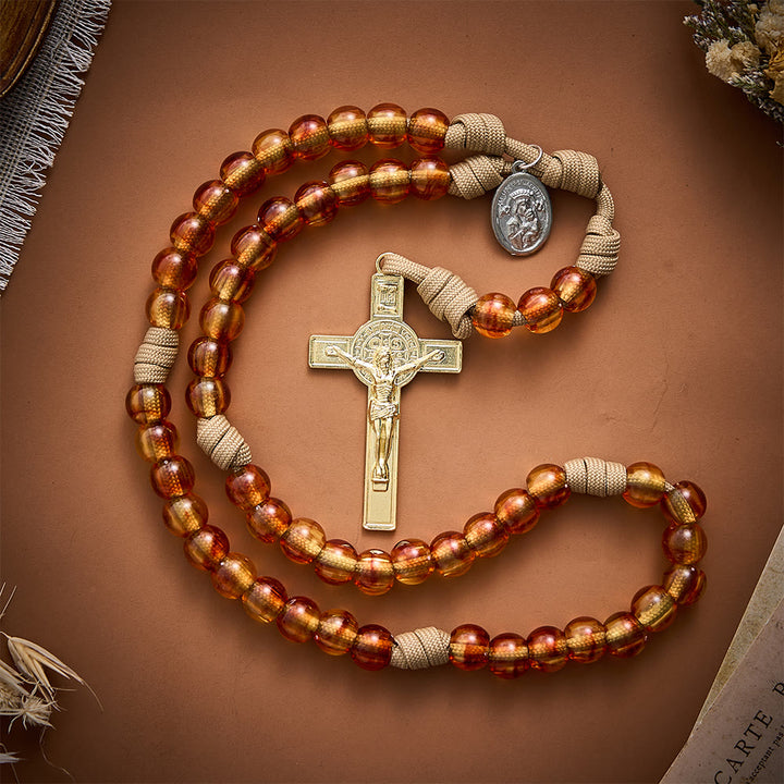 SolaceBeads Amber Bead Artistic Rosary: Faith Illuminates Every Prayer - image 9
