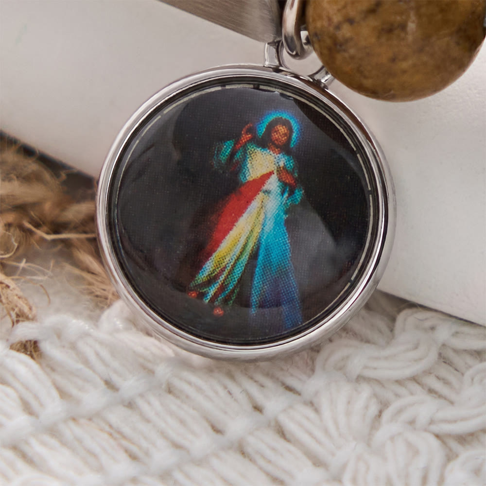SolaceBeads Divine Mercy Picture Stone Bracelet: Faith Shines in Daily Moments - image 5